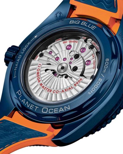 Omega Big Blue Seamaster Planet Ocean 600M 45,5 mm, blauw ceramic met rubberen band 215.92.46.22.03.001 - Afbeelding 4
