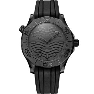 Omega Black Black Seamaster Diver 300M 43,5 mm, zwart ceramic met rubberen band 210.92.44.20.01.003