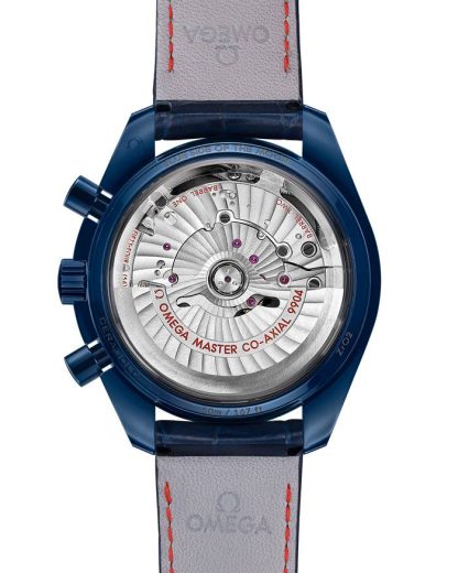 Omega Blue Side Of The Moon Speedmaster Maanfase 44,25 mm, blauw ceramic met leren band 304.93.44.52.03.002 - Afbeelding 2