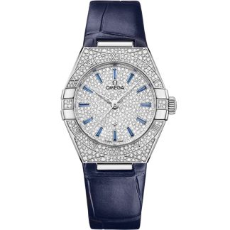 Omega Constellation 29 mm, Canopus Gold™ met leren band 131.58.29.20.99.003