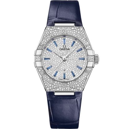 Omega Constellation 29 mm, Canopus Gold™ met leren band 131.58.29.20.99.003