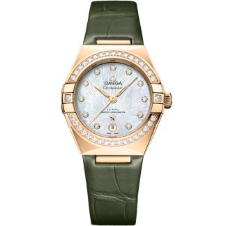 Omega Constellation 29 mm, Moonshine™ gold met alligator 131.58.29.20.55.003