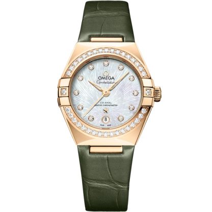 Omega Constellation 29 mm, Moonshine™ gold met alligator 131.58.29.20.55.003