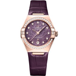 Omega Constellation 29 mm, Sedna™ gold met alligator 131.58.29.20.60.002