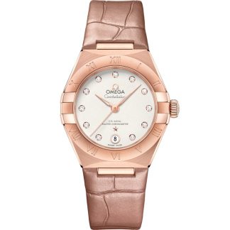 Omega Constellation 29 mm, Sedna™ gold met leren band 131.53.29.20.52.002