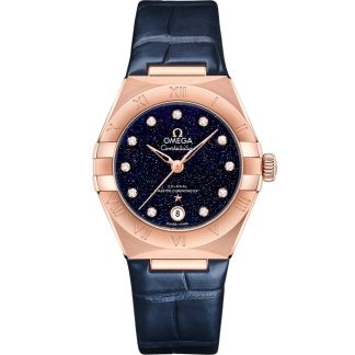 Omega Constellation 29 mm, Sedna™ gold met leren band 131.53.29.20.53.003