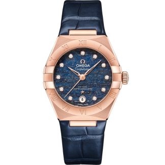 Omega Constellation 29 mm, Sedna™ gold met leren band 131.53.29.20.99.001