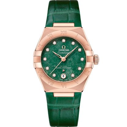 Omega Constellation 29 mm, Sedna™ gold met leren band 131.53.29.20.99.002