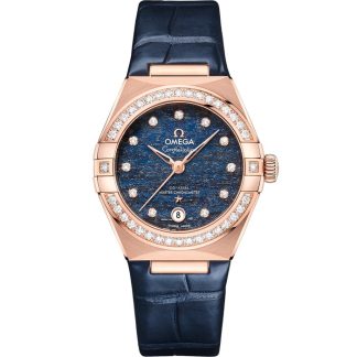 Omega Constellation 29 mm, Sedna™ gold met leren band 131.58.29.20.99.006