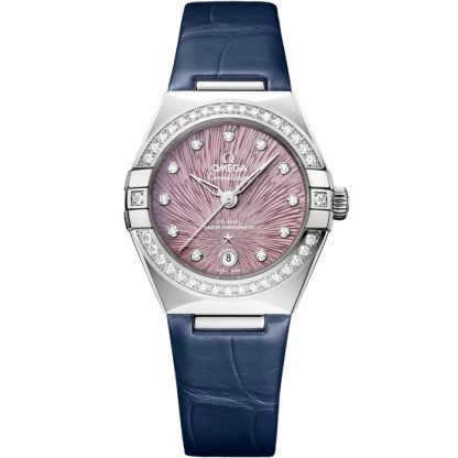 Omega Constellation 29 mm, staal met alligator 131.18.29.20.60.001