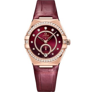 Omega Constellation 34 mm, Sedna™ gold met leren band 131.58.34.20.61.001