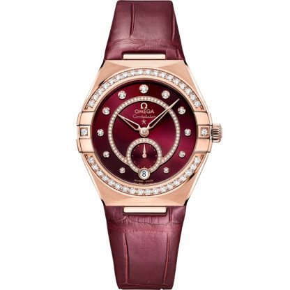 Omega Constellation 34 mm, Sedna™ gold met leren band 131.58.34.20.61.001