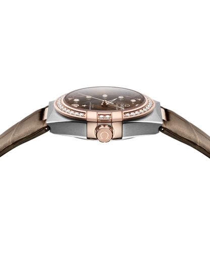 Omega Constellation 36 mm, staal - Sedna™ gold met leren band 131.28.36.20.63.001 - Afbeelding 3