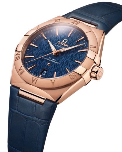 Omega Constellation 39 mm, Sedna™ gold met leren band 131.53.39.20.03.001 - Afbeelding 3