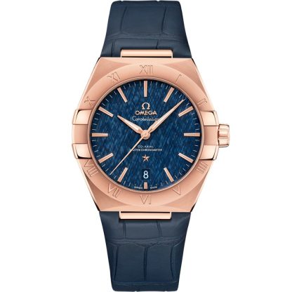 Omega Constellation 39 mm, Sedna™ gold met leren band 131.53.39.20.03.001