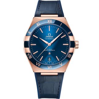 Omega Constellation 41 mm, Sedna™ gold met leren band 131.63.41.21.03.001