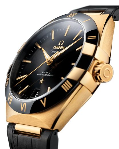 Omega Constellation 41 mm, geelgoud met leren band 131.63.41.21.01.001 - Afbeelding 3