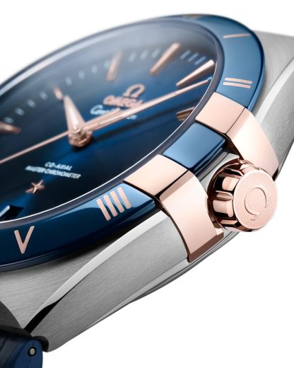 Omega Constellation 41 mm, staal - Sedna™ gold met leren band 131.23.41.21.03.001 - Afbeelding 3