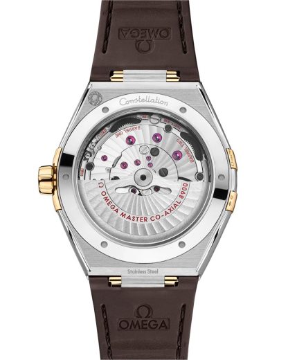 Omega Constellation 41 mm, staal - geelgoud met leren band 131.23.41.21.06.002 - Afbeelding 2