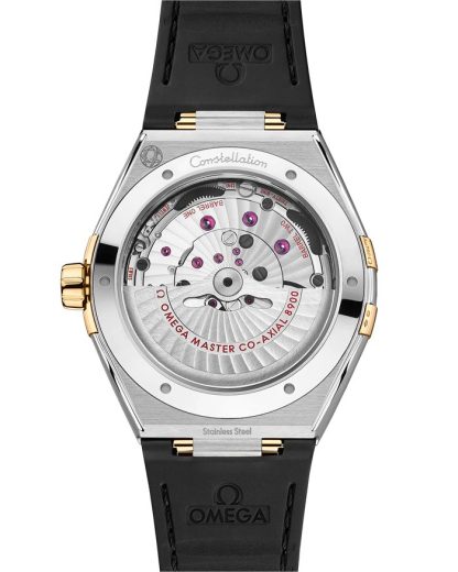 Omega Constellation 41 mm, staal - geelgoud met leren band 131.23.41.21.10.001 - Afbeelding 2