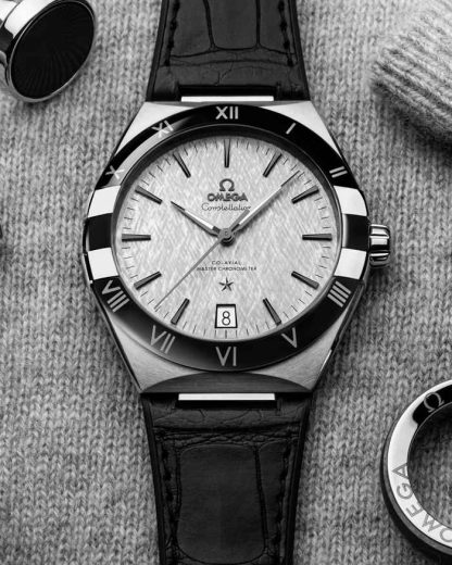 Omega Constellation 41 mm, staal met leren band 131.33.41.21.06.001 - Afbeelding 5