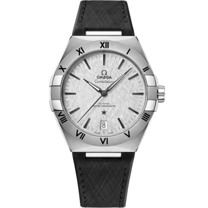 Omega Constellation 41 mm, staal met rubberen band 131.12.41.21.06.001