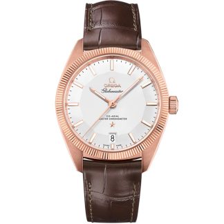 Omega Constellation Globemaster 39 mm, Sedna™ gold met leren band 130.53.39.21.02.001