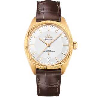 Omega Constellation Globemaster 39 mm, geelgoud met leren band 130.53.39.21.02.002