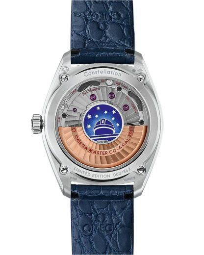 Omega Constellation Globemaster 39 mm, platina met leren band 130.93.39.21.99.001 - Afbeelding 2