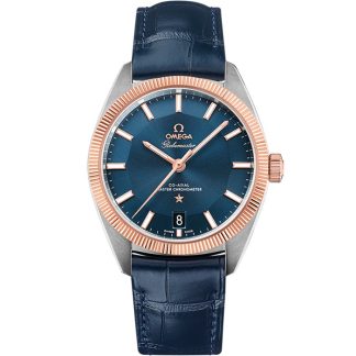 Omega Constellation Globemaster 39 mm, staal - Sedna™ gold met leren band 130.23.39.21.03.001