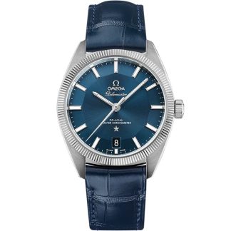 Omega Constellation Globemaster 39 mm, staal met leren band 130.33.39.21.03.001
