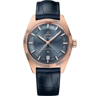 Omega Constellation Globemaster 41 mm, Sedna™ gold met leren band 130.53.41.22.03.001