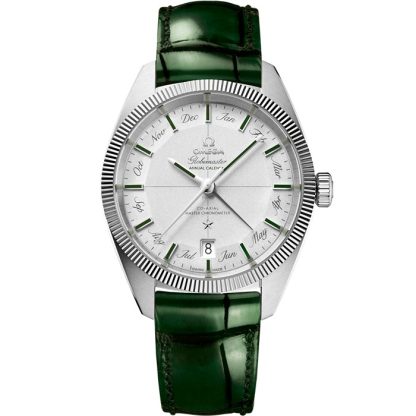 Omega Constellation Globemaster 41 mm, platina met leren band 130.93.41.22.99.002
