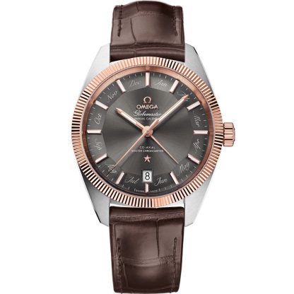Omega Constellation Globemaster 41 mm, staal - Sedna™ gold met leren band 130.23.41.22.06.001