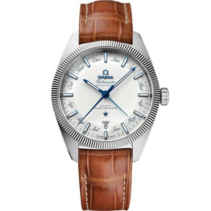 Omega Constellation Globemaster 41 mm, staal met leren band 130.33.41.22.02.001