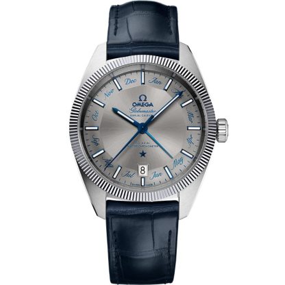 Omega Constellation Globemaster 41 mm, staal met leren band 130.33.41.22.06.001
