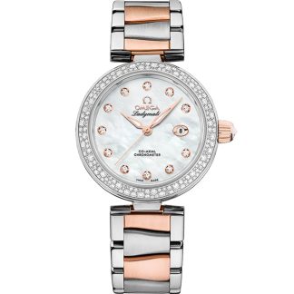 Omega De Ville Ladymatic 34 mm, staal - Sedna™ gold met staal - Sedna™ gold 425.25.34.20.55.004