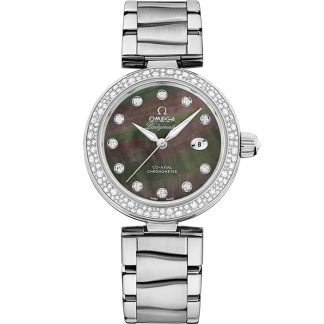 Omega De Ville Ladymatic 34 mm, staal met staal 425.35.34.20.57.004