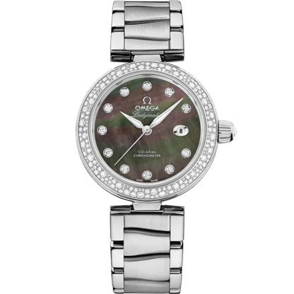 Omega De Ville Ladymatic 34 mm, staal met staal 425.35.34.20.57.004