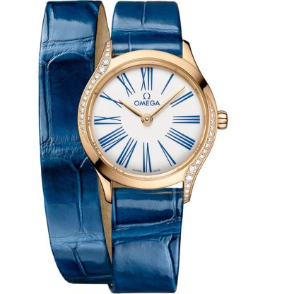 Omega De Ville Mini Trésor 26 mm, Moonshine™ gold met alligator 428.58.26.60.04.002