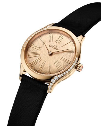 Omega De Ville Mini Trésor 26 mm, Moonshine™ gold met stoffen band 428.57.26.60.99.001 - Afbeelding 3