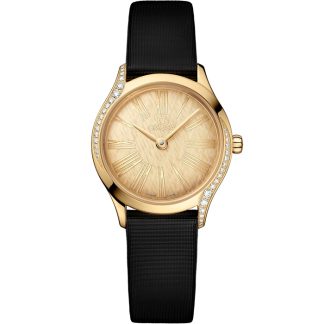Omega De Ville Mini Trésor 26 mm, Moonshine™ gold met stoffen band 428.57.26.60.99.001