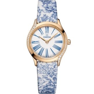Omega De Ville Mini Trésor 26 mm, Moonshine™ gold met toile de jouy 428.57.26.60.04.001