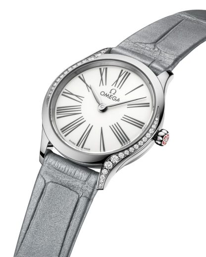Omega De Ville Mini Trésor 26 mm, staal met alligator 428.18.26.60.04.001 - Afbeelding 3