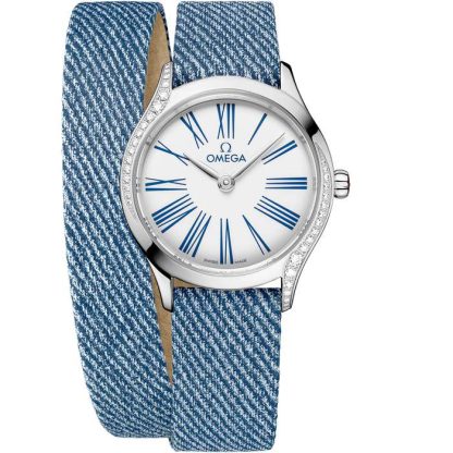 Omega De Ville Mini Trésor 26 mm, staal met leren band 428.17.26.60.04.009