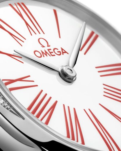 Omega De Ville Mini Trésor 26 mm, staal met toile de jouy 428.17.26.60.04.003 - Afbeelding 3