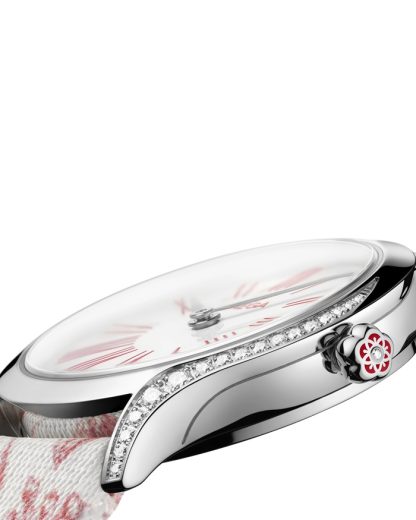 Omega De Ville Mini Trésor 26 mm, staal met toile de jouy 428.17.26.60.04.003 - Afbeelding 5