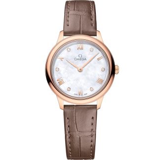 Omega De Ville Prestige 27,5 mm, Sedna™ gold met leren band 434.53.28.60.55.001