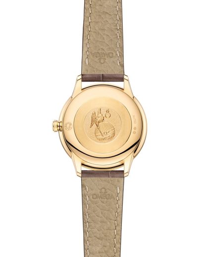 Omega De Ville Prestige 27,5 mm, geelgoud met leren band 434.53.28.60.55.002 - Afbeelding 2