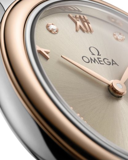 Omega De Ville Prestige 27,5 mm, staal - Sedna™ gold met leren band 434.23.28.60.59.001 - Afbeelding 3